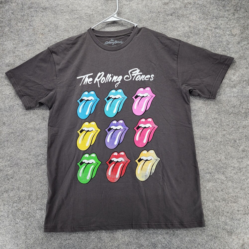 Boohoo The Rolling Stones Shirt Womens 18 Rainbow Tongues